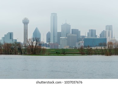 Foggy Dallas Skyline