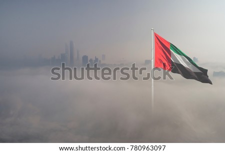 Foggy day in Abu Dhabi City 