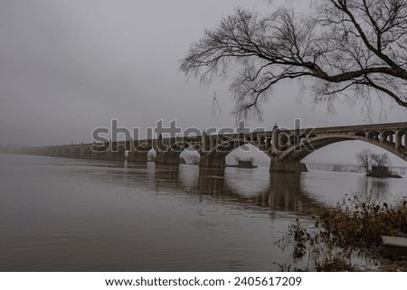 A Foggy Day along the Susquehanna River, Columbia Pennsylvania USA