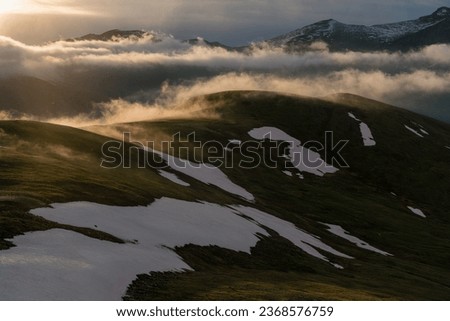 A foggy morning above Guanella Pass.  Georgetown, Colorado