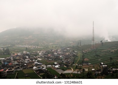 Foggy Morning In Dieng, Kabut. 