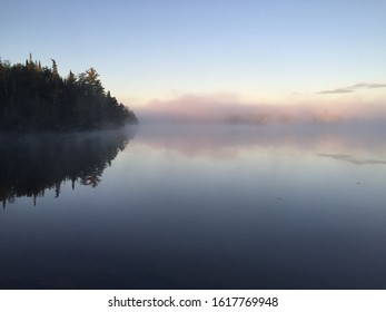 Foggy Morning On Malberg Lake In The Boundary Waters Canoe Area Wilderness