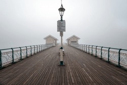A Foggy Morning On The Pier At Penarth Near Cardiff In South Wales