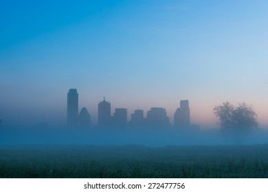 Foggy Morning On The Trinity River In Dallas, Texas