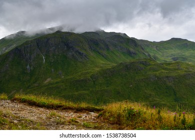 Foggy Mountain In Unalaska Island