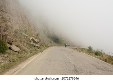 Foggy Road In The Heights Of Alborz