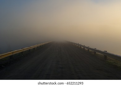 foggy road in the morning, road to nowhere