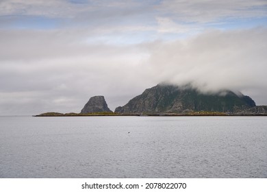 A foggy seascape in northern Norway, close to Nordkapp