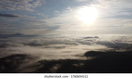 Foggy Sunrise In The Beautiful  Foothills Of The North Carolina Mountains 