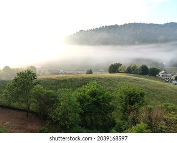 Foggy Sunrise In Waynesville NC