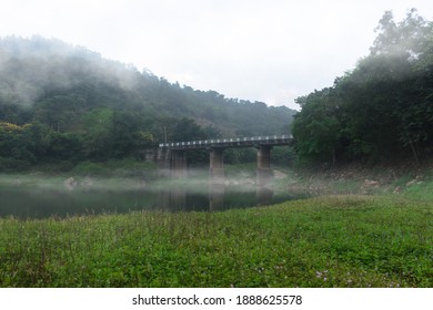 Foggy Victoria Lake Near Victoria Dam - Teldeniya, Kandy District