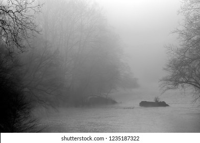 Foggy Winter Morning, Gauley River, West Virginia, USA