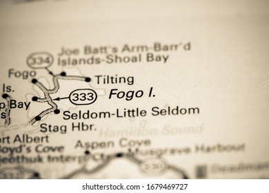 Fogo Island. Canada On A Map