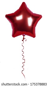 Foil Balloon Of Dark Red Star