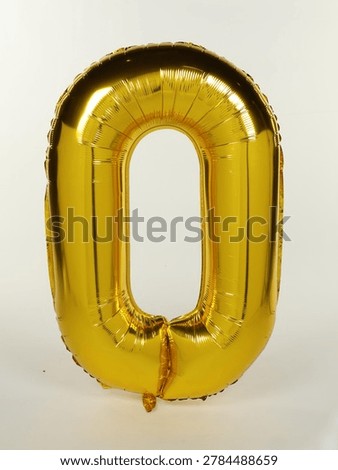 Foil balloon in the shape of the number zero