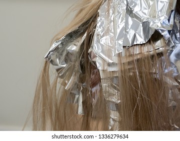 Foil On The Hair When Coloring The Hair.