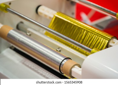 Foil stamping machine. - Shutterstock ID 1565345908