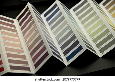 Foldable Pastel Color Palette Card Isolated Stock Photo (edit Now 