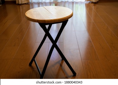 Foldable Stool On Wood Flooring