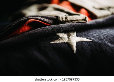 Folded American Flag Star Vintage