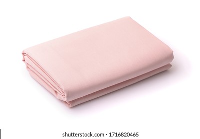 Folded Cotton Bedding Sheets Isolated On White