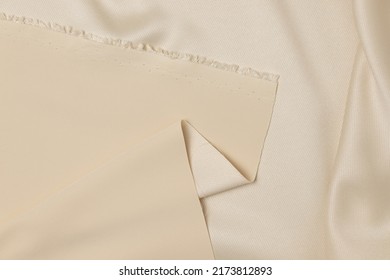 Folded Creamcolored Fabric Texture Background This Stock Photo ...