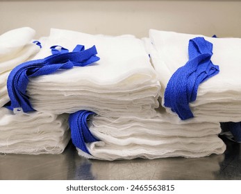 Folded Laparotomy Sponge Or Raytec Gauze Kept For Packing - Powered by Shutterstock