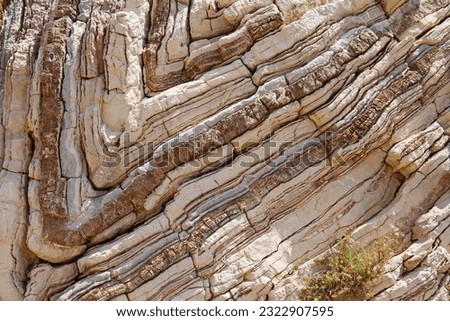 Folded limestone on Crete, Greece