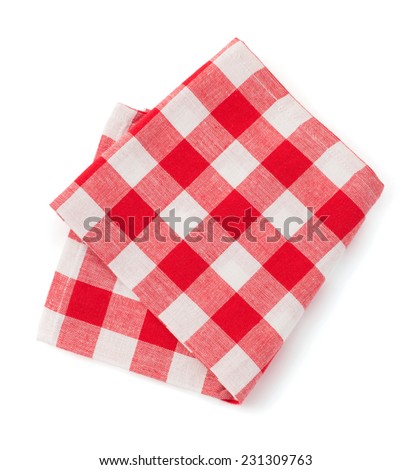 folded napkin isolated on white background