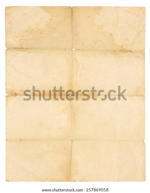 Folded Old Paper Stock Photo (Edit Now) 257869058