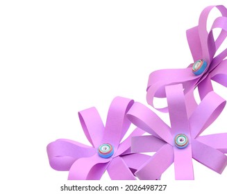 A Folded Paper Flower Border With Clipping Path