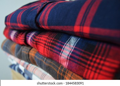 Folded Plaid Shirts, Flannel Shirts