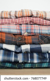 Folded Plaid Shirts, Flannel Shirts