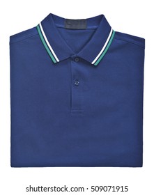 Folded Polo Shirt On Background

