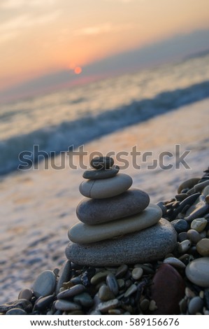 Stones in a Zen garden