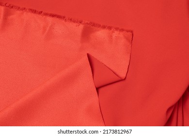 Folded Redcolored Fabric Texture Background This Stock Photo 2173812967 ...