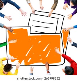 Folder Data Storage Supply Information Database Concept