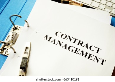 Folder And Documents With Title Contract Management.