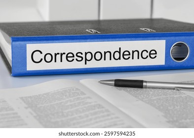 Folder with the label Correspondence