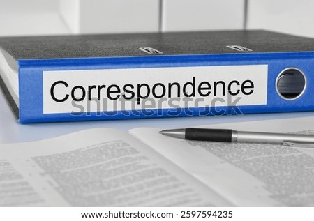 Folder with the label Correspondence