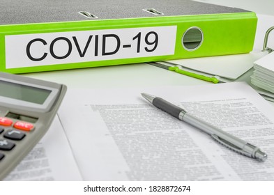 Folder with the label COVID-19