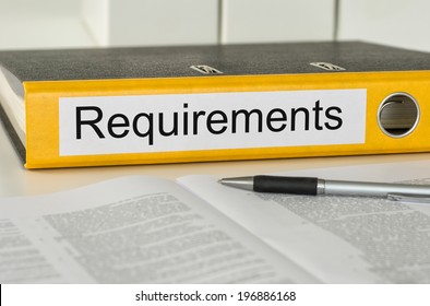 Folder With The Label Requirements