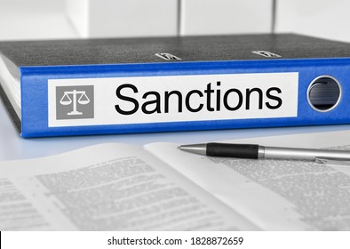 Folder With The Label Sanctions