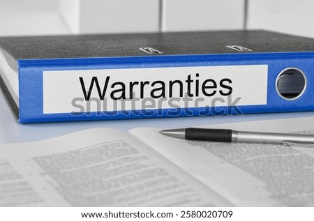 Folder with the label Warranties