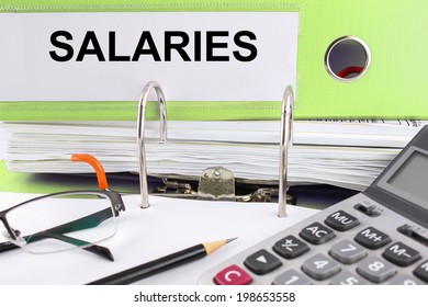 Folder marked with SALARIES