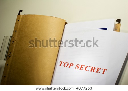 Folder with Top Secret documents