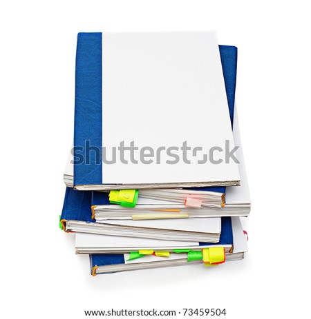 Folders with documents with a pure cover