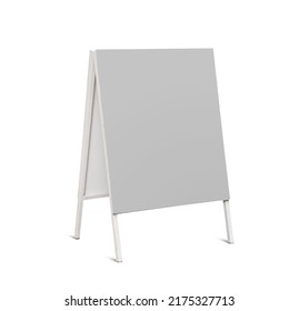 Folding A-Frame Signboard Mockup Template with copy space for your logo or graphic design