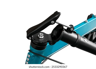 Folding bicycle handlebars. Close-up. Isolated on white background. - Powered by Shutterstock