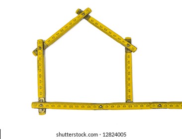 folding ruler - house shape - Shutterstock ID 12824005